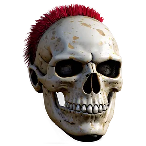 Punk Skull Face Depiction PNG 3
