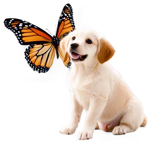 Puppy And Butterfly PNG Ioy19 PNG