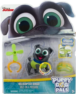 Puppy Dog Pals Helicopter Bingo Toy Packaging PNG image