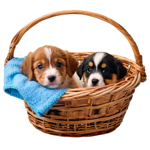 Puppy In Basket Png Rfn41 PNG image