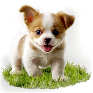 Puppy On Grass Png 13 PNG image