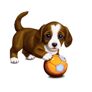 Puppy With Ball Png 5 PNG image