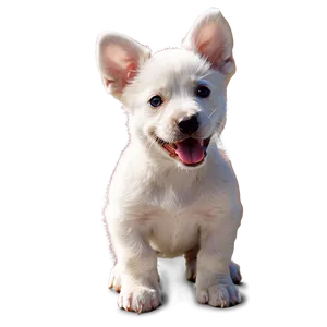 Puppy With Flowers Png 70 PNG image