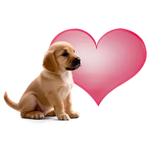 Puppy With Heart PNG 05062024