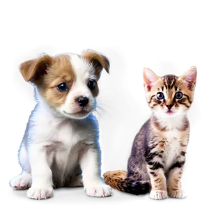 Puppy With Kitten PNG Bvm6 PNG