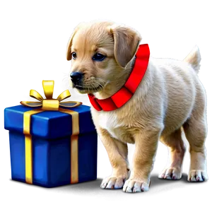 Puppy With Presents PNG 41