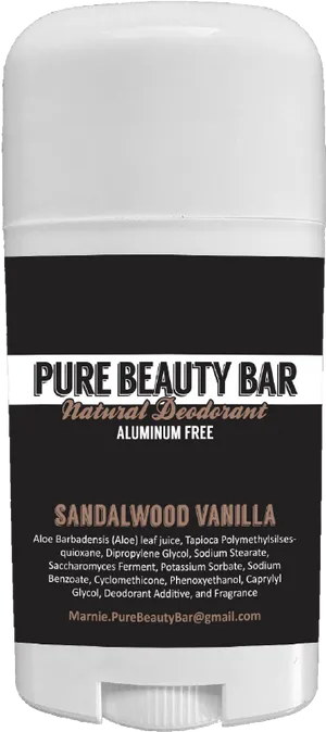 Pure Beauty Bar Sandalwood Vanilla Deodorant PNG