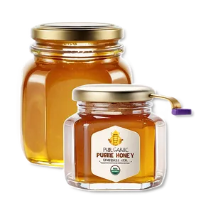 Pure Organic Honey Jar PNG Iqw