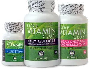 Pure Vitamin Club Bottles PNG