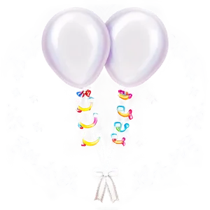 Pure White Balloons PNG 12