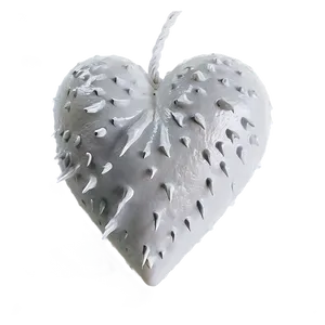 Pure White Heart PNG Pig