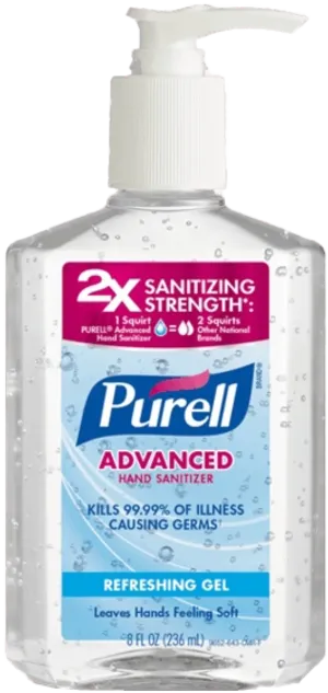 Purell Hand Sanitizer Bottle PNG image