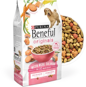 Purina Beneful Originals Dog Food With Real Salmon PNG image