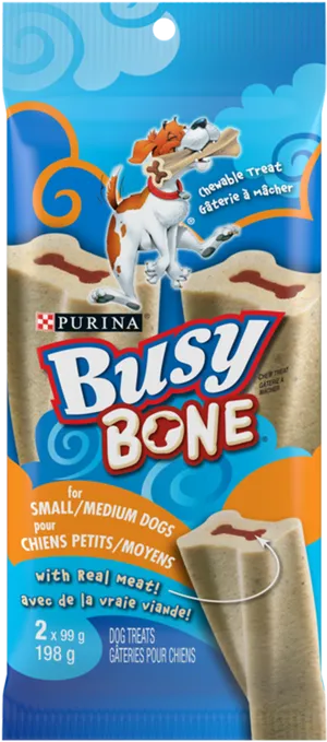 Purina Busy Bone Dog Treats Package PNG image