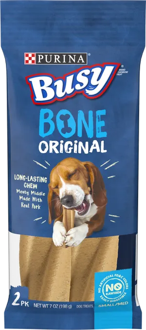 Purina Busy Bone Original Dog Treats Packaging PNG image