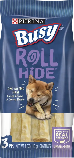 Purina Busy Rollhide Dog Treats Package
