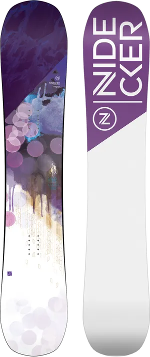 Purple Abstract Design Snowboard