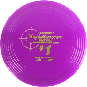 Purple Aerobie Sharpshooter Golf Disc PNG image