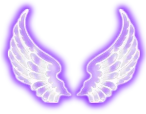Purple Angel Wings Graphic