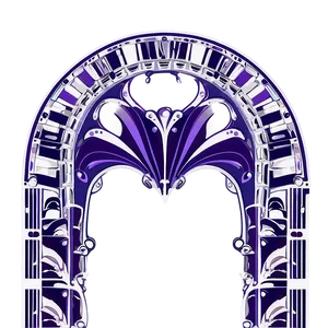 Purple Art Deco Style Border PNG Kws81 PNG