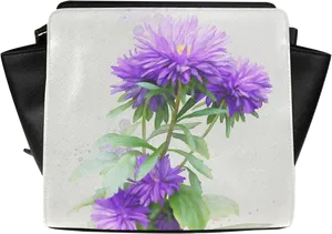 Purple Aster Floral Design Wallet
