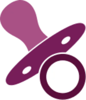 Purple Baby Pacifier Illustration