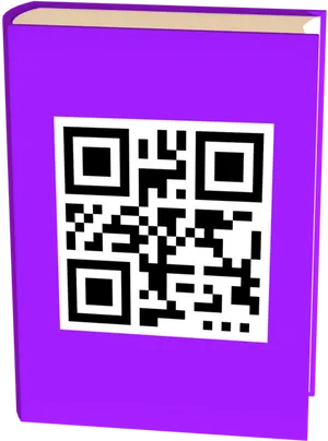 Purple Book Q R Code PNG image