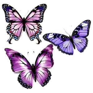 Purple Butterflies PNG Osr49 PNG