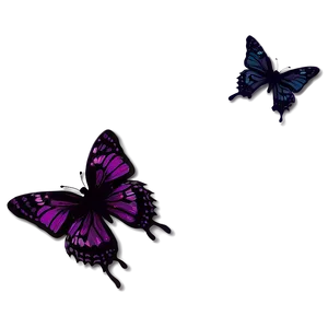 Purple Butterfly Silhouette Png 05232024 PNG image