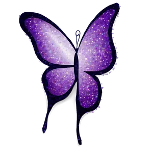 Purple Butterfly With Glitter Png 3 PNG image