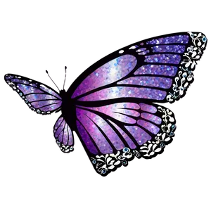 Purple Butterfly With Glitter Png 89 PNG image