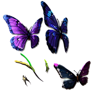 Purple Butterfly With Glitter Png Hdl46 PNG image