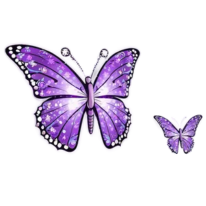 Purple Butterfly With Sparkles Png 05232024 PNG image
