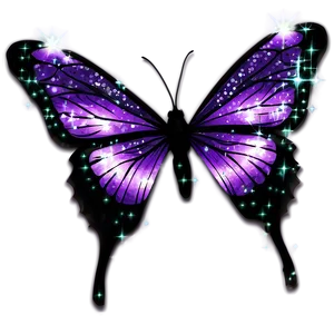 Purple Butterfly With Sparkles Png 05232024 PNG image