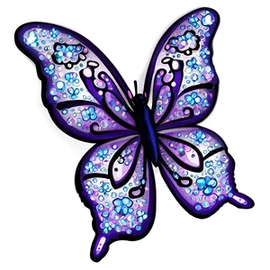 Purple Butterfly With Sparkles Png Old PNG image