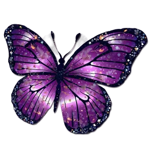 Purple Butterfly With Sparkling Dust Png 05232024 PNG image