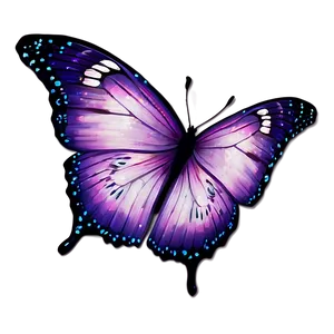 Purple Butterfly With Stars Png 33 PNG image