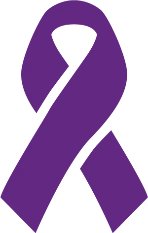 Purple Cancer Awareness Ribbon PNG image