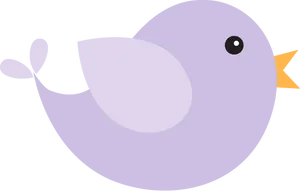 Purple Cartoon Bird Illustration PNG image