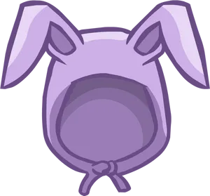 Purple Cartoon Bunny Ears PNG image