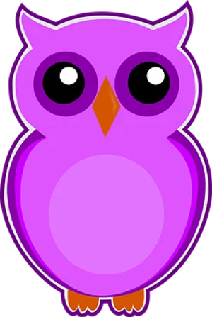 Purple Cartoon Owl PNG image