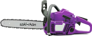 Purple Chainsaw Side View PNG image