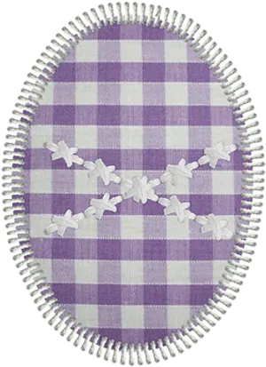 Purple Checkered Easter Egg Decoration PNG image