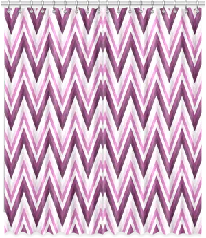 Purple Chevron Shower Curtain Pattern
