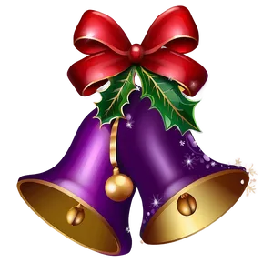 Purple Christmas Bells Png 06122024 PNG image