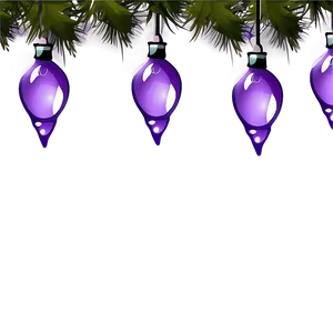 Purple Christmas Lights Border PNG 06262024 PNG