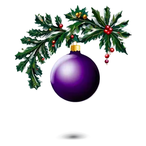 Purple Christmas Ornaments PNG 70