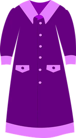 Purple Coat Cartoon Illustration PNG image