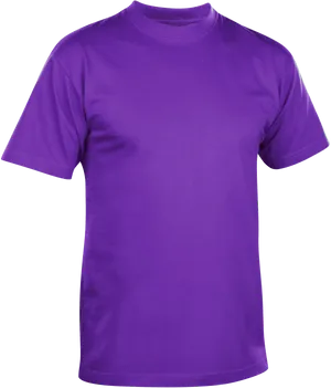 Purple Crew Neck T Shirt Mockup PNG image