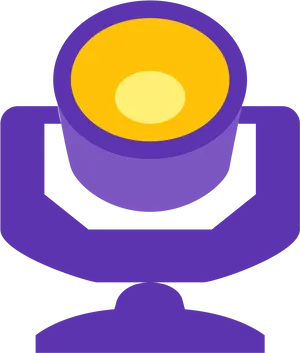 Purple Desk Lamp Illustration